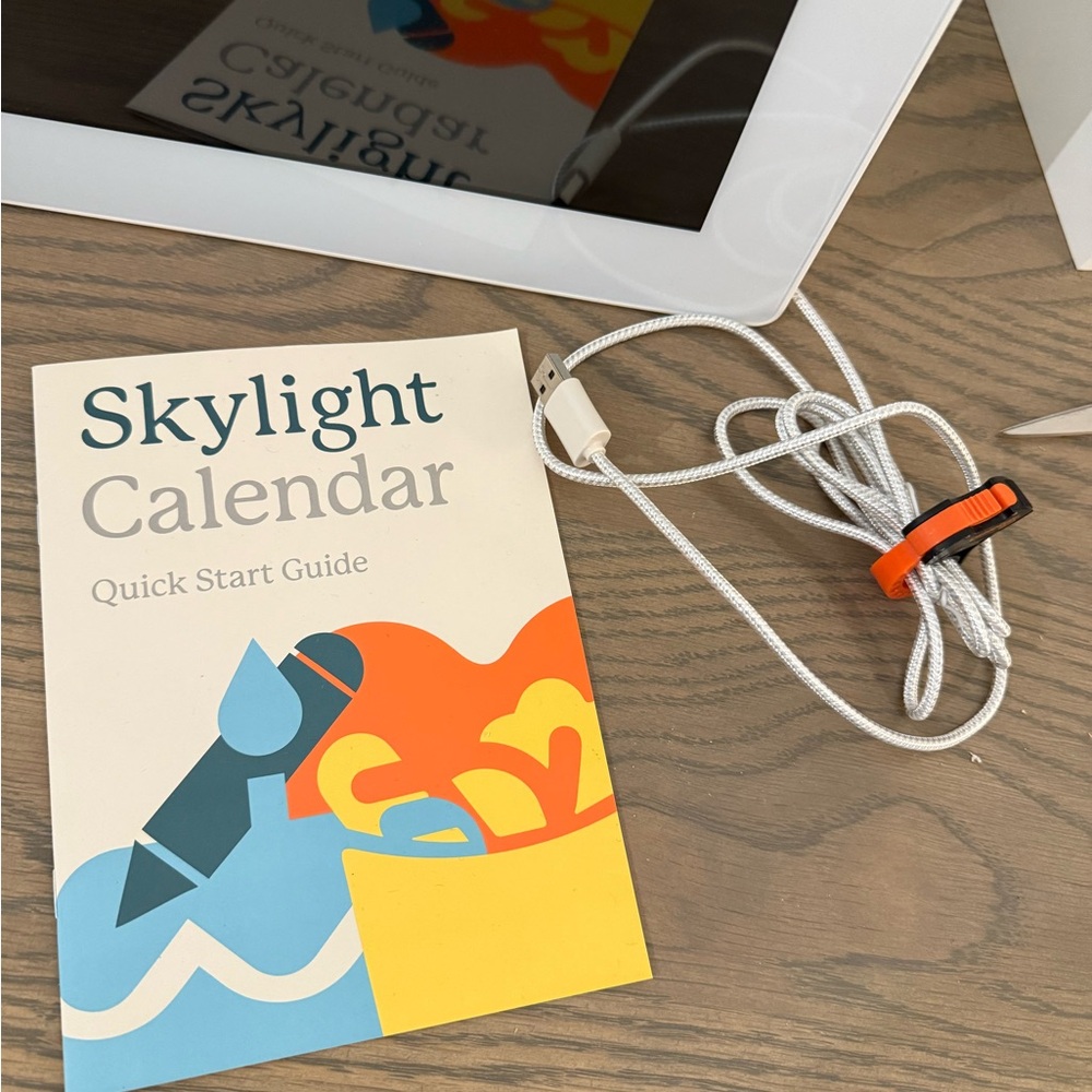 Skylight Calendar 10” — includes Quick Start Guide with USB Cable